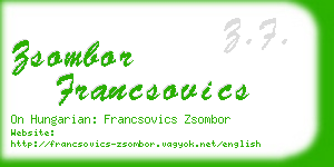 zsombor francsovics business card